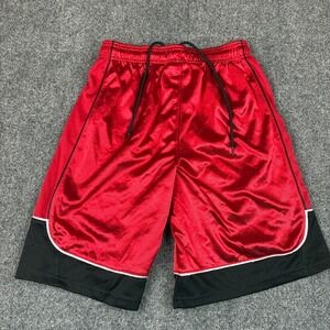 AND1 Mens Basketball Shorts Red Black Dazzle Mesh Athletic Gym Size Small